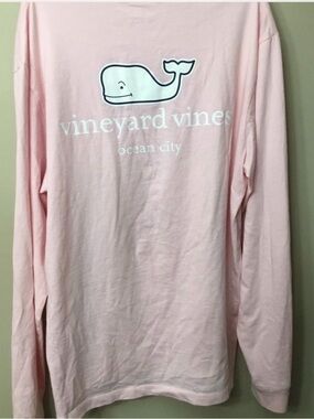 Rare Vineyard Vines Pastel Pink Long Sleeve Top